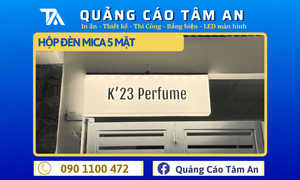Hộp đèn mica 5 mặt