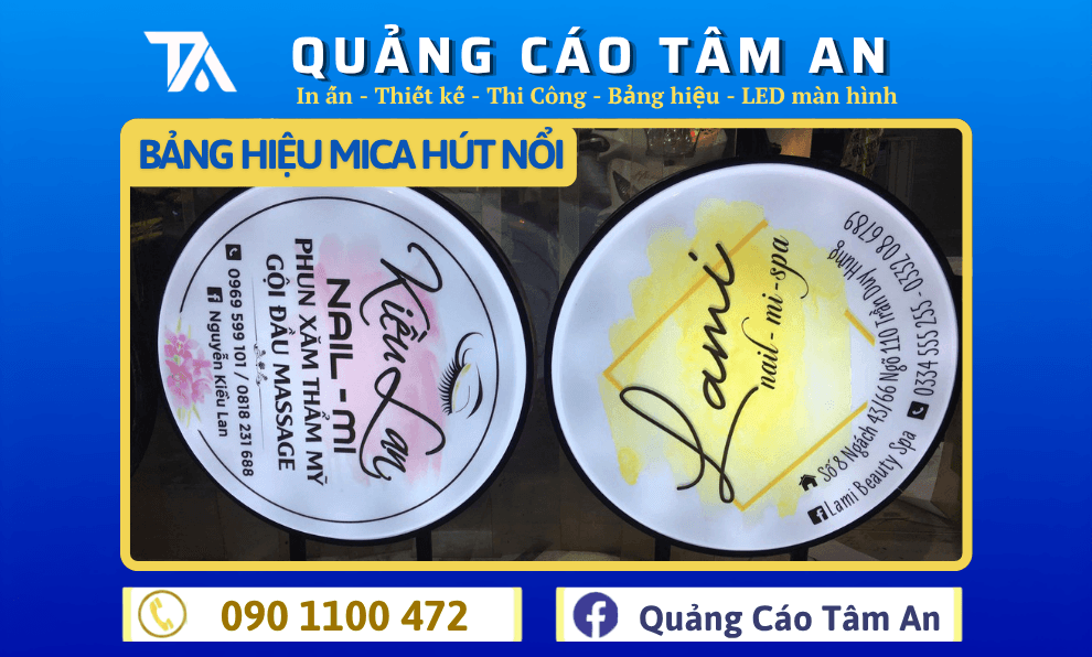 Mẫu bảng mica hút nổi