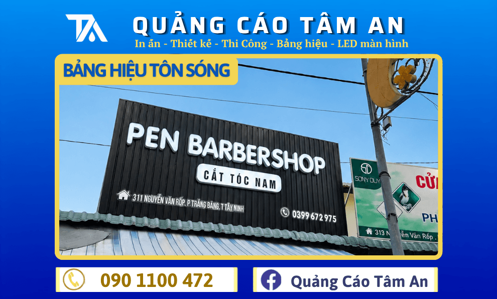 Bảng hiệu tôn sóng