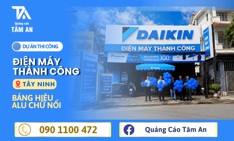 Dự Án Thi Công Bảng Hiệu Điện Máy Thành Công Tại Trảng Bàng