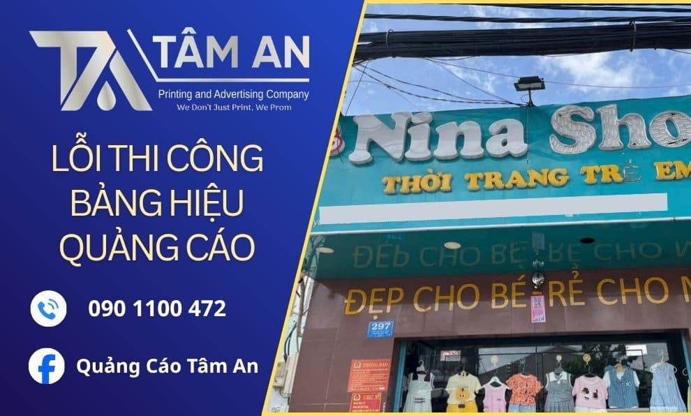 Lỗi thi công bảng hiệu quảng cáo bạn cần chú ý