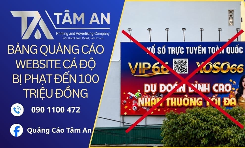 Bảng Hiệu Vi Phạm Thông Tin, Bảng Quảng Cáo Website Cá Độ Bị Phạt Đến 100 Triệu Đồng