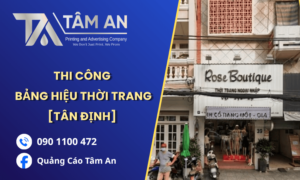 Thi Công Bảng Hiệu Shop Thời Trang Tân Định| Trọn gói, giá rẻ