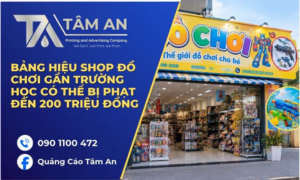 Bảng Hiệu Shop Đồ Chơi Gần Trường Học Có Thể Bị Phạt Đến 200 Triệu Đồng