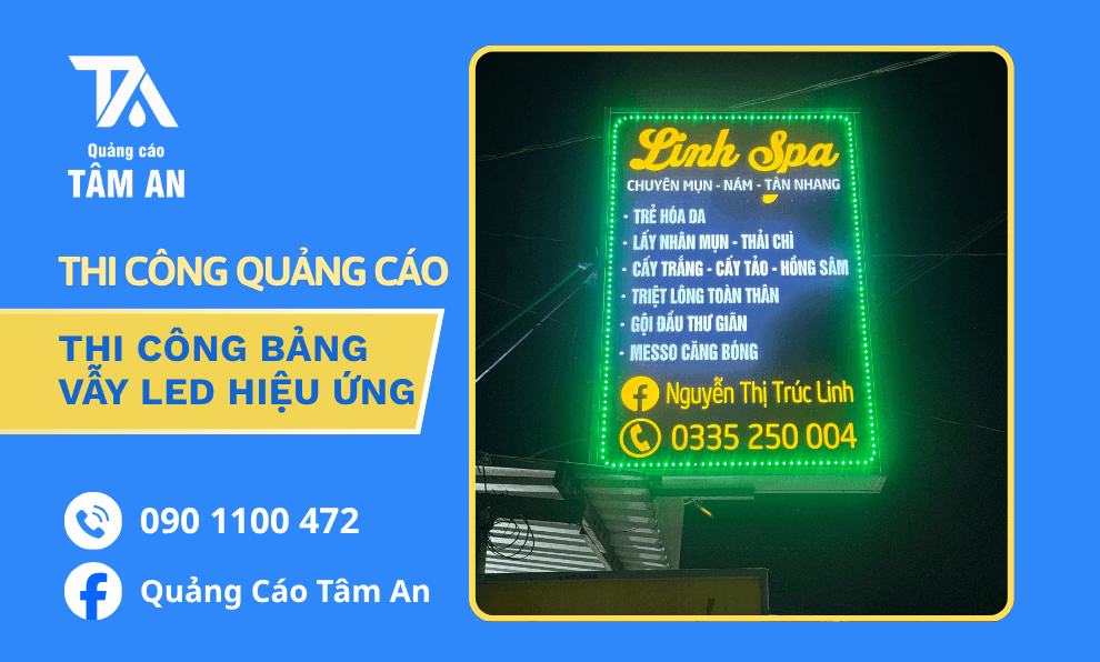 Thi Công Bảng Vẫy LED Hiệu Ứng Chuyên Nghiệp, Thu Hút Khách