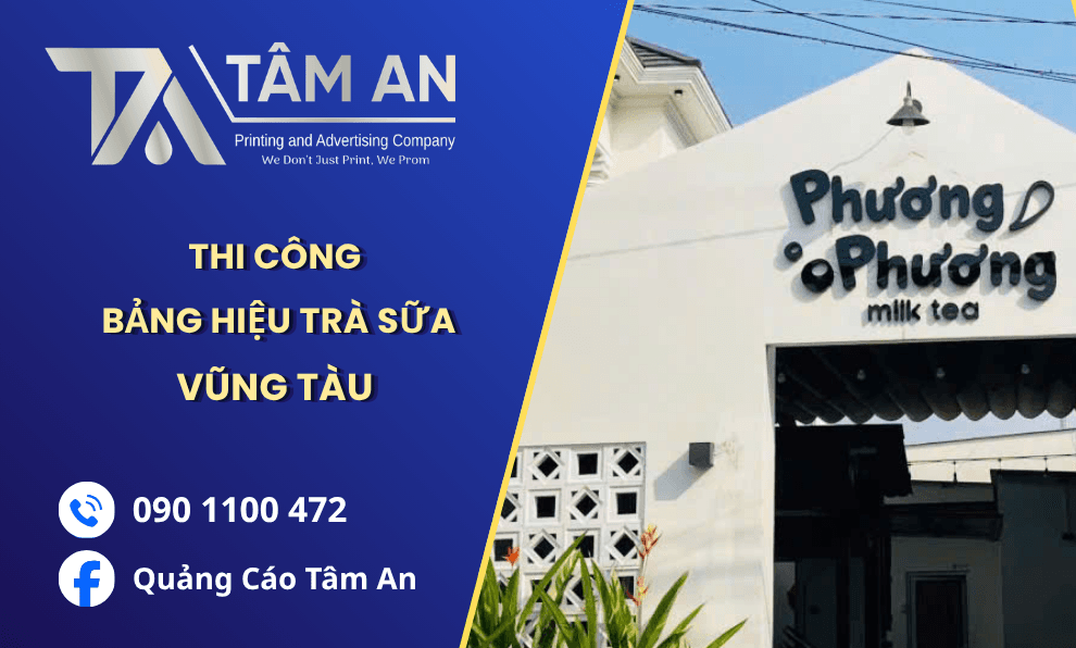Thi Công Bảng Hiệu Trà Sữa Giá Rẻ Tại Vũng Tàu