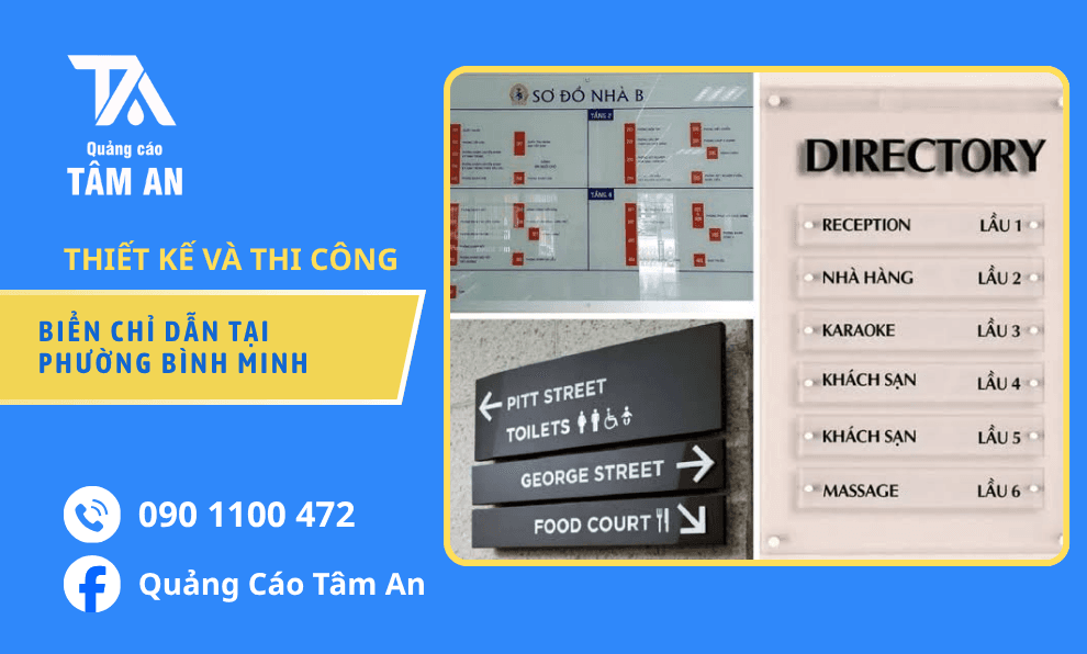 Biển Chỉ Dẫn Tại Phường Bình Minh, Rõ Ràng, Dễ Tìm, Làm Theo Yêu Cầu