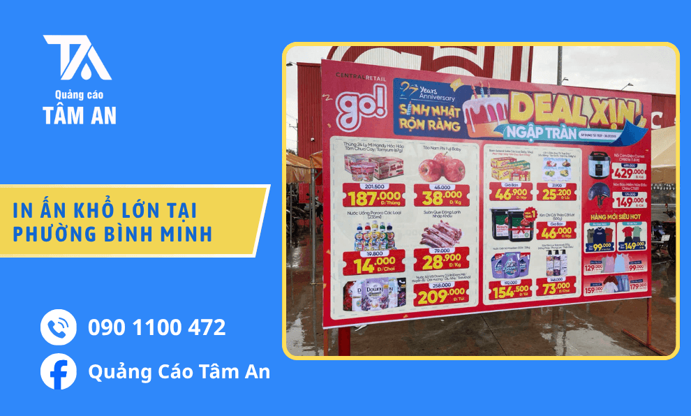 Dịch Vụ In Khổ Lớn Tại Phường Bình Minh, In Bạt Decal PP Theo Mẫu