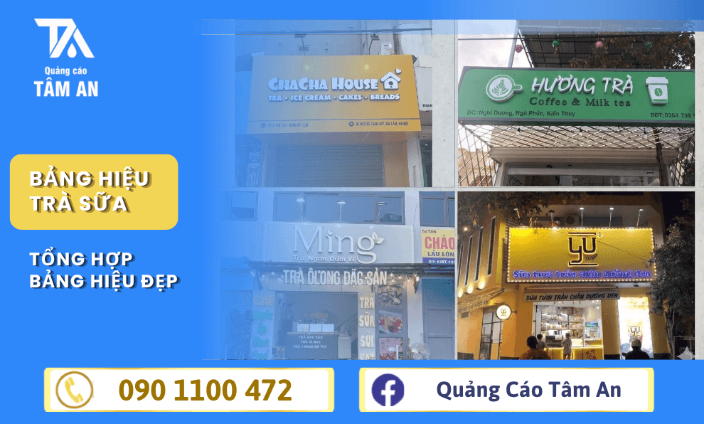 Mẫu Bảng Hiệu Trà Sữa Đẹp, Ấn Tượng Và Thu Hút Khách Hàng