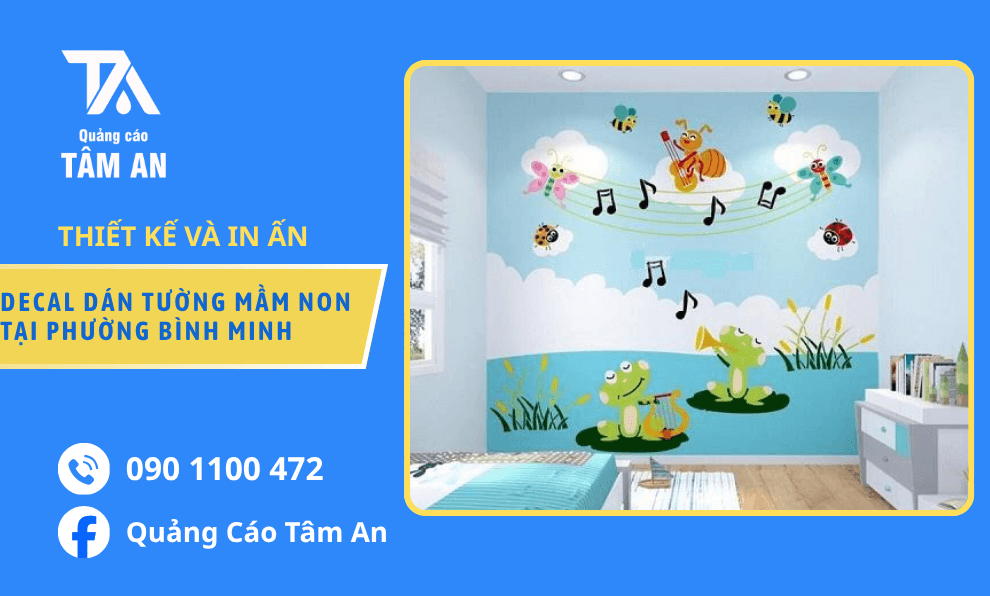 Decal Dán Tường Mầm Non, Trang Trí Đẹp, In Số Lượng Lớn Tại Phường Bình Minh