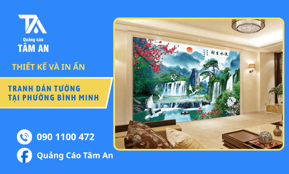 In Tranh Dán Tường Biến Tường Trống Thành Không Gian Có Điểm Nhấn Tại Phường Bình Minh