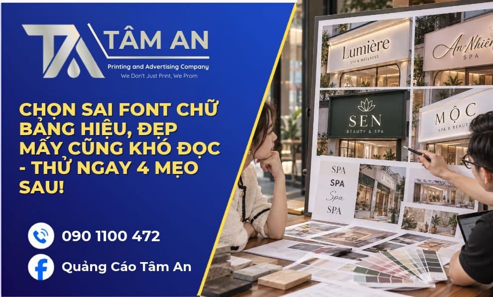 Chọn Sai Font Chữ Bảng Hiệu, Đẹp Mấy Cũng Khó Đọc - Thử Ngay 4 Mẹo Sau!