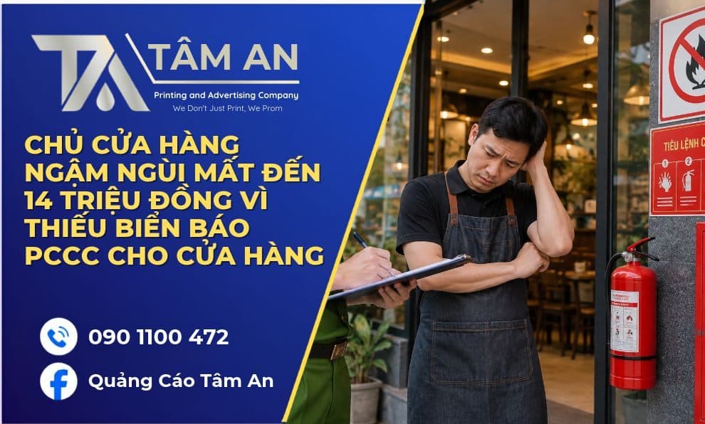 Chủ cửa hàng ngậm ngùi mất đến 14 triệu đồng vì thiếu biển báo PCCC cho cửa hàng