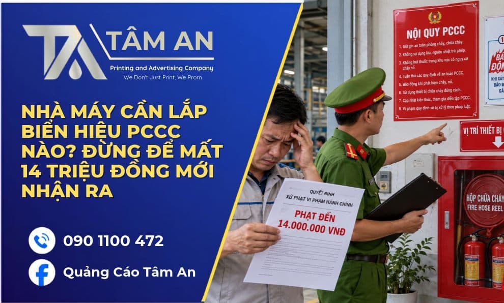 Nhà Máy Cần Lắp Biển Hiệu PCCC Nào? Đừng Để Mất 14 Triệu Đồng Mới Nhận Ra