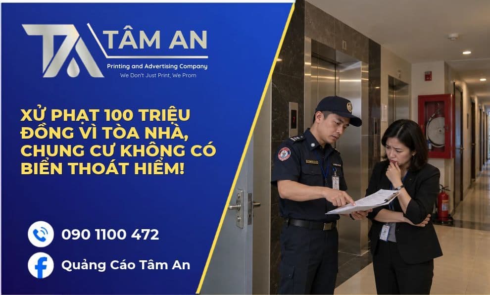 Xử Phạt 100 Triệu Đồng Vì Tòa Nhà, Chung Cư Không Có Biển Thoát Hiểm!