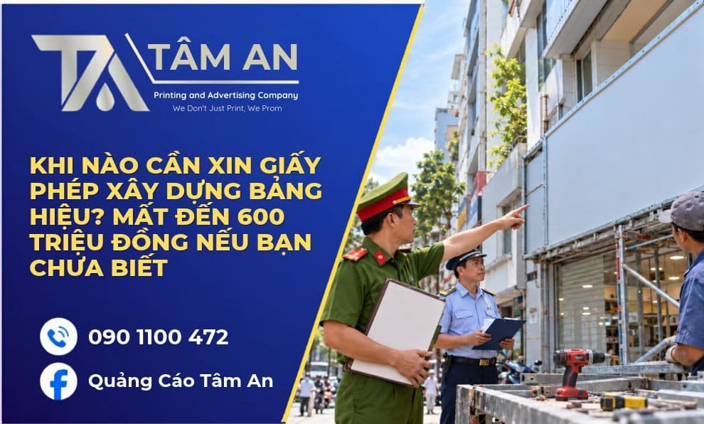 Khi Nào Cần Xin Giấy Phép Xây Dựng Bảng Hiệu? Mất Đến 600 Triệu Đồng Nếu Bạn Chưa Biết