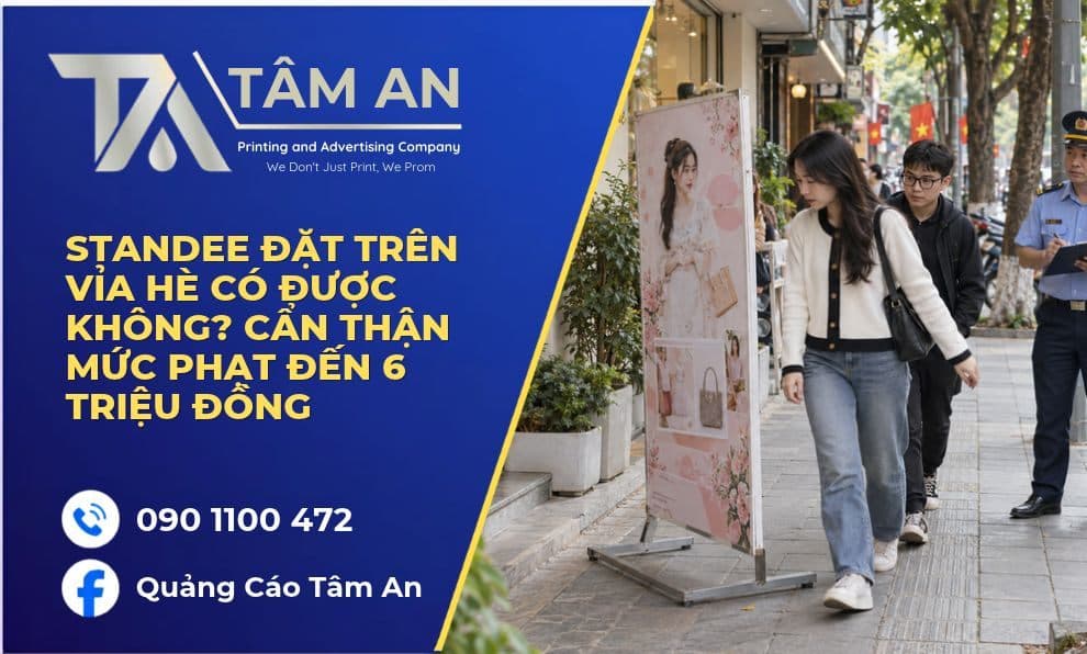 Standee Đặt Trên Vỉa Hè Có Được Không? Cẩn Thận Mức Phạt Đến 6 Triệu Đồng