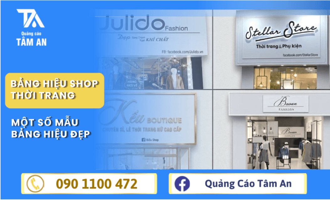 Bảng Hiệu Shop Thời Trang: Gợi Ý Thiết Kế Đẹp, Hiện Đại Và Dễ Ghi Nhớ