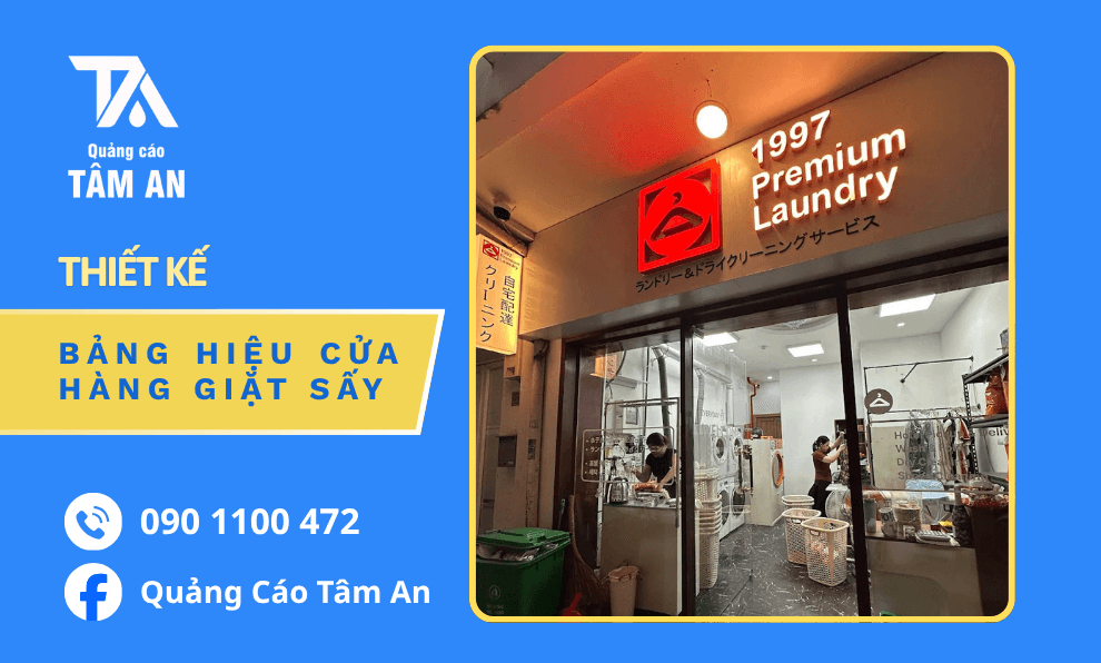 Thiết Kế Bảng Hiệu Cửa Hàng Giặt Sấy Rẻ, Đẹp Tại Bình Thạnh