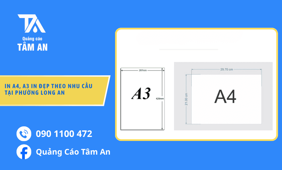 Dịch Vụ In A4, A3 Đẹp Theo Nhu Cầu Tại Phường Long An