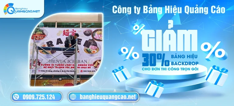 Làm Bảng Hiệu Quảng Cáo Giá Rẻ, Trọn Gói TPHCM, Thi Công Nhanh Chóng